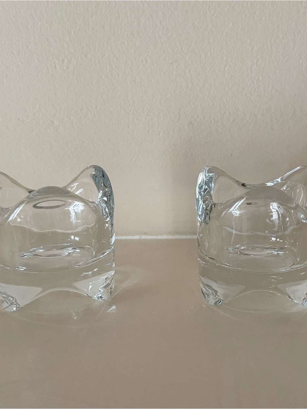 IKEA VÄSNAS Clear Glass Tealight Candle Holders – Set of 2